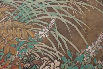 大正昭和初期の衝立の見た目を変えずに綺麗にリペア!木部のクリーニング、研磨。(パーテーション、つい立て)