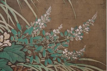 大正昭和初期の衝立の見た目を変えずに綺麗にリペア!木部のクリーニング、研磨。(パーテーション、つい立て)