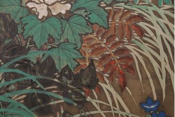 大正昭和初期の衝立の見た目を変えずに綺麗にリペア!木部のクリーニング、研磨。(パーテーション、つい立て)
