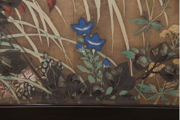 大正昭和初期の衝立の見た目を変えずに綺麗にリペア!木部のクリーニング、研磨。(パーテーション、つい立て)