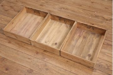大正期の関東水屋箪笥をリペア&カスタム!ストリップド(剥離)加工を施し、天板を張り替え。可動式の棚板を設置。(収納棚、戸棚、食器棚)