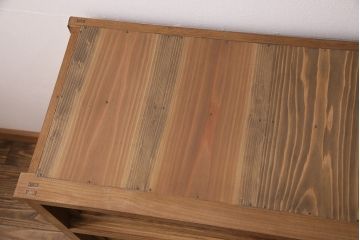 大正期の関東水屋箪笥をリペア&カスタム!ストリップド(剥離)加工を施し、天板を張り替え。可動式の棚板を設置。(収納棚、戸棚、食器棚)