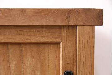 大正期の関東水屋箪笥をリペア&カスタム!ストリップド(剥離)加工を施し、天板を張り替え。可動式の棚板を設置。(収納棚、戸棚、食器棚)