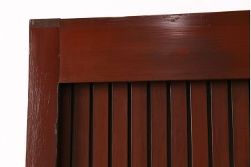 明治期の蔵戸をリペア&カスタム!設置場所に合わせてリサイズ。金具は黒色に着色。(玄関戸、引き戸、建具)