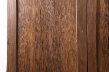 大正昭和初期の門扉一対をリペア&カスタム!耐荷重蝶番を取り付け。剥離後、明るい茶色に着色し、仕上げ。(木製ドア、建具)