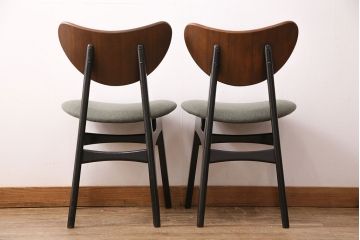 ビンテージのG-PLANのバタフライチェア2脚をリペア&カスタム!座面の張り替え。現状の色味に合わせて着色し仕上げ。(ダイニングチェア、椅子)