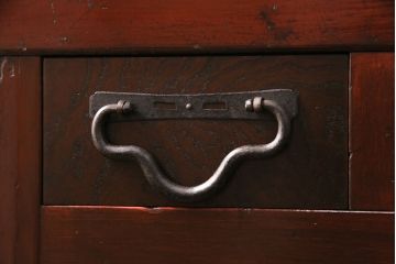 明治期の水屋箪笥・下段をリペア&カスタム!幅と奥行きをリサイズし。引き出しを新たに製作。可動式の棚板を設置。天板を取り付け。(食器棚、収納棚、戸棚)