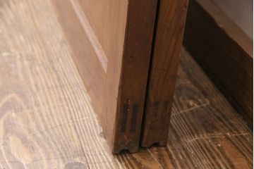 昭和中期の組子入り帯戸2枚をリペア&カスタム!帯部分のガラスをクリアガラスに入れ替え。建具裏側に引き手を取り付け。(引き戸、建具)