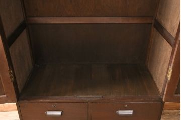 昭和初期のワードローブの見た目を変えずに綺麗にリペア!引き出しや可動部の調整。(収納棚、洋服タンス、キャビネット)