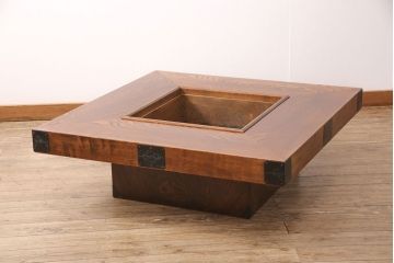 木製火鉢をリペア&カスタム!高品質リペアを施し、炉縁を新たに製作。(囲炉裏)