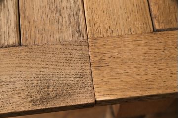イギリスアンティークのドローリーフテーブルの見た目を変えずに綺麗にリペア!高品質リペアを施し、蜜蝋ワックス仕上げ。(エクステンションテーブル)