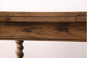 イギリスアンティークのドローリーフテーブルの見た目を変えずに綺麗にリペア!高品質リペアを施し、蜜蝋ワックス仕上げ。(エクステンションテーブル)
