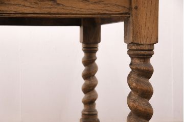 イギリスアンティークのドローリーフテーブルの見た目を変えずに綺麗にリペア!高品質リペアを施し、蜜蝋ワックス仕上げ。(エクステンションテーブル)