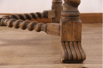 イギリスアンティークのドローリーフテーブルの見た目を変えずに綺麗にリペア!高品質リペアを施し、蜜蝋ワックス仕上げ。(エクステンションテーブル)