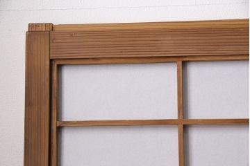 昭和初期の格子戸3枚をリペア&カスタム!裏障子をプラスチック障子に張り替え。引手を取り付け。(引き戸、障子戸、建具)