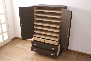 加茂桐箪笥をリペア&カスタム!高品質リペアを施し、濃い茶色で着色し仕上げ。(総桐たんす、和タンス、着物箪笥、衣装箪笥)