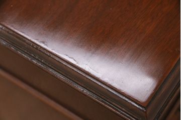 ドレクセルヘリテイジの両袖デスクをリペア&カスタム!天板後方に小物落下防止のため立ち上がりを設置。(机、ワークデスク)