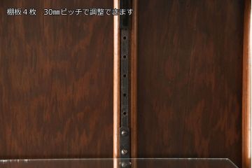 イギリスアンティークのショーケースをリペア&カスタム!棚受けはリビルドし、ビンテージ加工。棚板を追加。ワックス仕上げ。(ガラスケース、陳列棚)