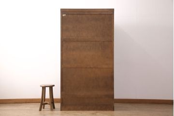 北海道民芸家具のワードローブをリペア&カスタム!ポール、ネクタイ掛け類を取り外し、棚板を設置。(衣装タンス、収納棚、チェスト)