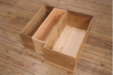 明治大正期の階段箪笥の見た目を変えずに綺麗にリペア!欠損した金具、棚板、引き出しを取り付け。(時代箪笥、収納棚)