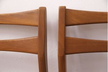 北欧ヴィンテージのチェア5脚をリペア&カスタム!指定の生地で座面の張り替え。(椅子、ダイニングチェア)