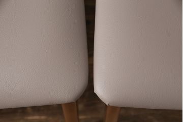北欧ヴィンテージのチェア5脚をリペア&カスタム!指定の生地で座面の張り替え。(椅子、ダイニングチェア)