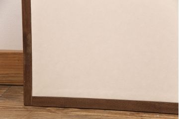 ふすま4枚にリペア&カスタム!お客様ご支給の雲肌麻紙、鳥の子紙で張り替え。桟は現状に近しい色味に着色し仕上げ。(引き戸、建具、襖)