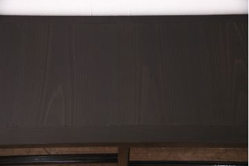 大正昭和初期のサイドボードをリペア&カスタム!プレートを取り外し、ガラスをクリアガラスに入れ替え。現状に近しい色味に着色し仕上げ。(収納棚、戸棚、キャビネット)
