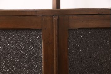 大正期のコーナーキャビネットの見た目を変えずに綺麗にリペア!埋め木部分を本体に合わせて着色し仕上げ。(隅棚、収納棚)