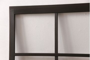 木製ドアをリペア&カスタム!ガラスをクリアガラスに入れ替え。蝶番を取り付け、濃い茶色で着色し仕上げ。(ガラスドア、ガラス扉、建具)