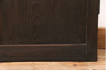 木製ドアをリペア&カスタム!ガラスをクリアガラスに入れ替え。蝶番を取り付け、濃い茶色で着色し仕上げ。(ガラスドア、ガラス扉、建具)