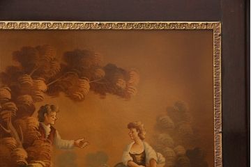 イタリアヴィンテージのショーケースをリペア&カスタム!扉内背面、底面の生地を張り替え。(ガラスケース、陳列棚、飾り棚、キャビネット)