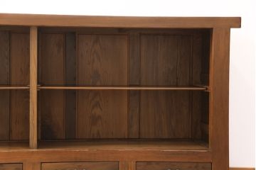 水屋箪笥サイドボードをリペア&カスタム!格子戸に中折れネジ締り錠を取り付け。現状に近しい色味に着色し仕上げ。(水屋箪笥、収納棚、戸棚、食器棚、サイドキャビネット)