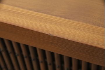 水屋箪笥サイドボードをリペア&カスタム!格子戸に中折れネジ締り錠を取り付け。現状に近しい色味に着色し仕上げ。(水屋箪笥、収納棚、戸棚、食器棚、サイドキャビネット)