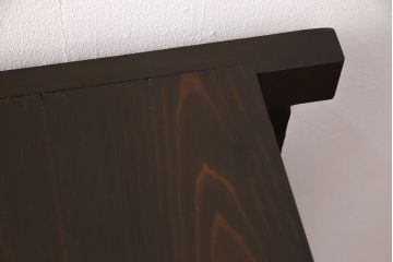 明治期の収納箪笥サイドボードをリペア&カスタム!当店オーダー商品を参考に左右分割式・可動式の棚板を設置。現状に近しい色味に着色し仕上げ。(水屋箪笥、食器棚、収納棚、戸棚、キャビネット、サイドボード)