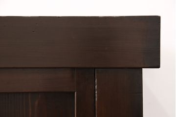 明治期の収納箪笥サイドボードをリペア&カスタム!当店オーダー商品を参考に左右分割式・可動式の棚板を設置。現状に近しい色味に着色し仕上げ。(水屋箪笥、食器棚、収納棚、戸棚、キャビネット、サイドボード)