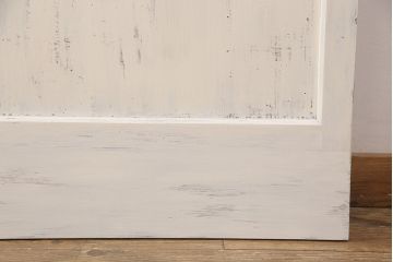 板戸1枚をリペア&カスタム!設置場所に合わせてリサイズ。左側の引き手は取り外し、吊り戸仕様に加工。(引き戸、建具)