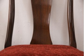 ダイニングチェア4脚をリペア&カスタム!座面の張り替えを行い、クリア塗装で仕上げ。(イス、サロンチェア)