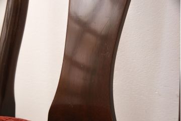 ダイニングチェア4脚をリペア&カスタム!座面の張り替えを行い、クリア塗装で仕上げ。(イス、サロンチェア)