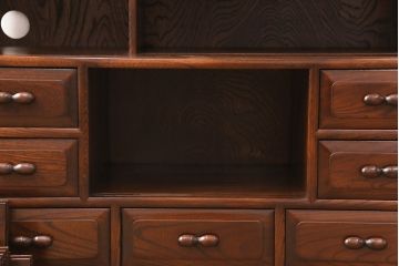 茶箪笥をリペア&カスタム!指定の棚板を取り外し、穴開け加工。蜜蝋ワックス仕上げ。(飾り棚、収納棚、戸棚)