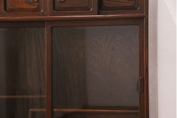 茶箪笥をリペア&カスタム!指定の棚板を取り外し、穴開け加工。蜜蝋ワックス仕上げ。(飾り棚、収納棚、戸棚)
