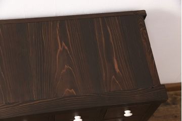 薬箪笥をリペア&カスタム!チェス系の色味に着色し仕上げ。(引き出し、チェスト、ドロワー、キャビネット)
