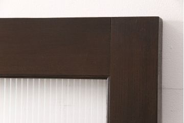 明治大正期のドアをリペア&カスタム!設置場所に合わせてリサイズ。クリアガラスからモールガラスへ変更。現状の色味そのままで仕上げ。(木製扉、建具)