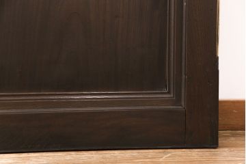 明治大正期のドアをリペア&カスタム!設置場所に合わせてリサイズ。クリアガラスからモールガラスへ変更。現状の色味そのままで仕上げ。(木製扉、建具)