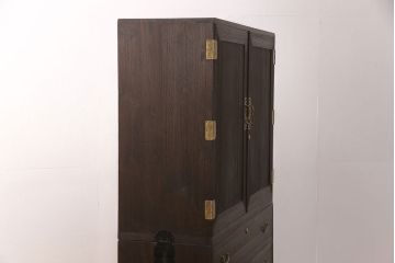 桐箪笥をリペア&カスタム!房を取り外し、ブラウン系の着色をし仕上げ。(衣装箪笥、着物箪笥、和タンス、桐たんす)