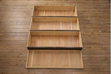 桐箪笥をリペア&カスタム!房を取り外し、ブラウン系の着色をし仕上げ。(衣装箪笥、着物箪笥、和タンス、桐たんす)