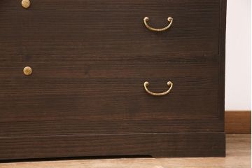 桐箪笥をリペア&カスタム!房を取り外し、ブラウン系の着色をし仕上げ。(衣装箪笥、着物箪笥、和タンス、桐たんす)