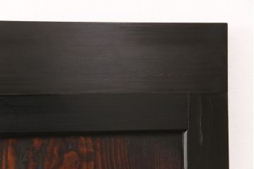 格子帯戸2枚をリペア&カスタム!設置場所に合わせてリサイズし、レーザー加工にて障子桟を製作。現状の色味に合わせて着色し仕上げ。(引き戸、建具)
