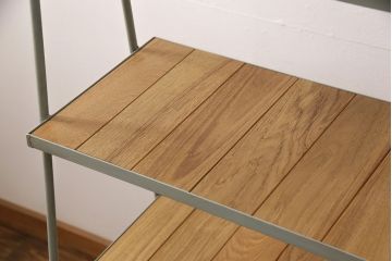 アイアンラックをリペア&カスタム!ラフジュオリジナル商品の棚板をチーク材に交換。(オープンラック、棚)