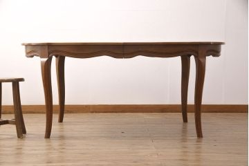 DREXEL HERITAGEのダイニングテーブルをリペア&カスタム!脚をカットし、ご希望の高さにリサイズ。現状の色味に合わせて仕上げ。(エクステンションテーブル、4人掛け、6人掛け、食卓)